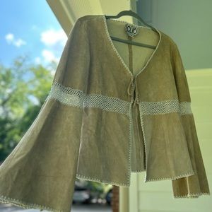 Vintage 80s-90s Suede Shirt/Blouse Size 8